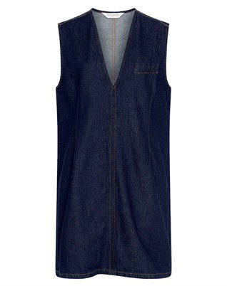 MSCHAdna Alena SL Kjole - Dark Blue Wash